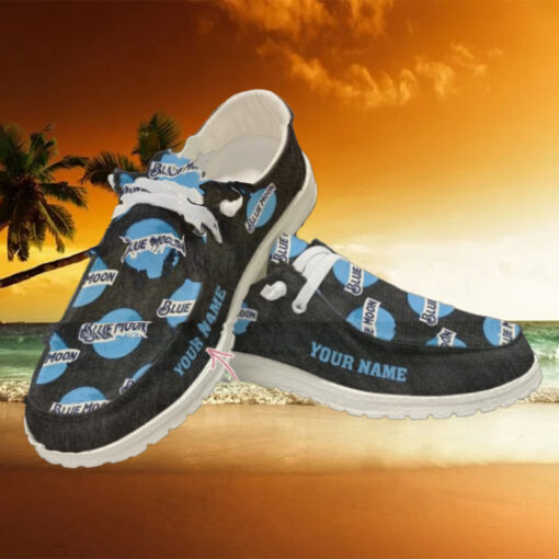 Blue Moon Custom Name Hey Dude Shoes