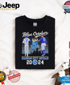 Blue October 7 Witt Jr And 13 Perez Kansas City Royals 2024 City Shirt