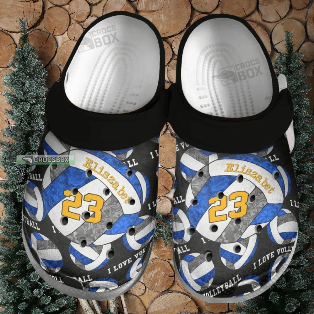 Custom discount volleyball crocs