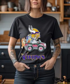 Bluey Bingo and Muffin in the car Minnesota Vikings NFL 2024 shirt