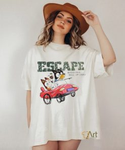 Bluey driving a car Escape Based On A Made Up Story shirt