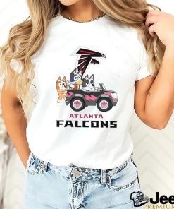 Bluey fun in the car with Atlanta Falcons football shirt