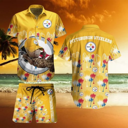 Pittsburgh Steelers NFL Groot Graphic New Trends Hawaiian Shirt And Short For Men Women Gift Summer Beach Team Holiday