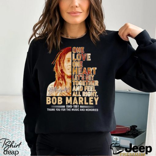 Bob Marley 1945 1981 thank you for the music and memories shirt