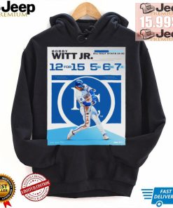 Bobby Witt Jr. 12 for 15 5 xbh 6 rbi 7 r 2nd half stats t shirt