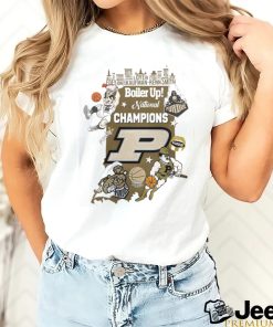 Boiler Up National Champions Purdue Boilermakers Players City Skyline Shirt