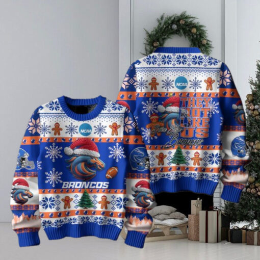 Boise State Broncos Football They Not Like Us Christmas Ugly Sweater