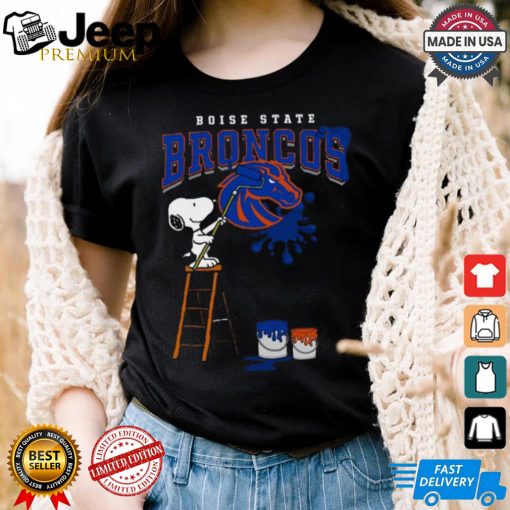 Boise State Broncos Snoopy Painting Shirt