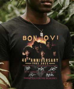 Bon Jovi 40th Anniversary 1983 2023 Thank You For The Memories T Shirt