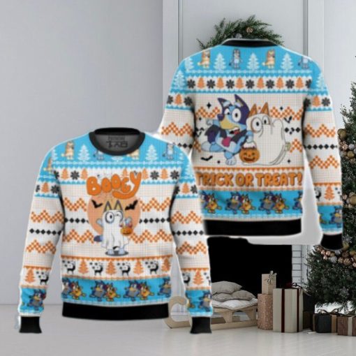 Booey Bluey Trick Or Treat Ugly Sweater