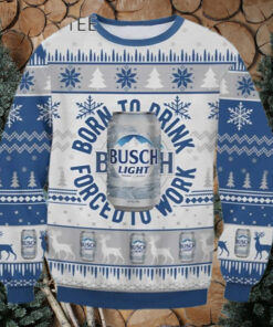 Born to Drink Busch Light Ugly Sweater