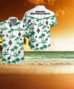 Borussia Monchengladbach Custom Name 3D Hawaii Shirt Coconut Pattern Beach Shirt