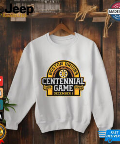 Boston Bruins Centennial Game Logo Patch Shirt