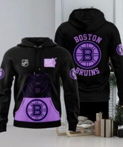 Boston Bruins x Hockey Fights Cancer 2024 Hoodie1