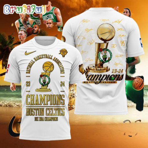 Boston Celtics 18 Time NBA Finals Champions Signature 3D Shirt