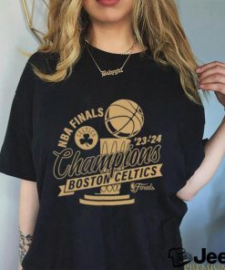 Boston Celtics 2024 NBA Finals Champions Defensive Rotation Gold Trophy Shirt