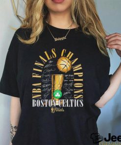 Boston Celtics 2024 NBA Finals Champions Fade Away Jumper Roster Signature Shirt