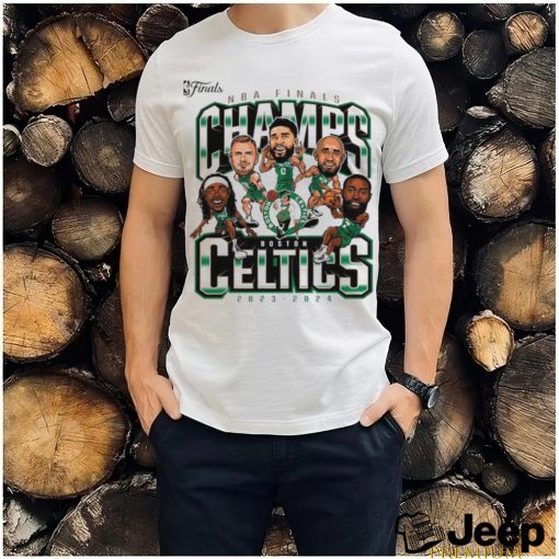 Boston Celtics 2024 NBA Finals Champions Pull Up Jumper Caricature Shirt