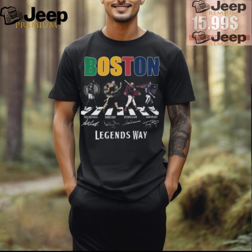 Boston Celtics Bruins Red Sox New England Patriots The Legends Way T Shirt