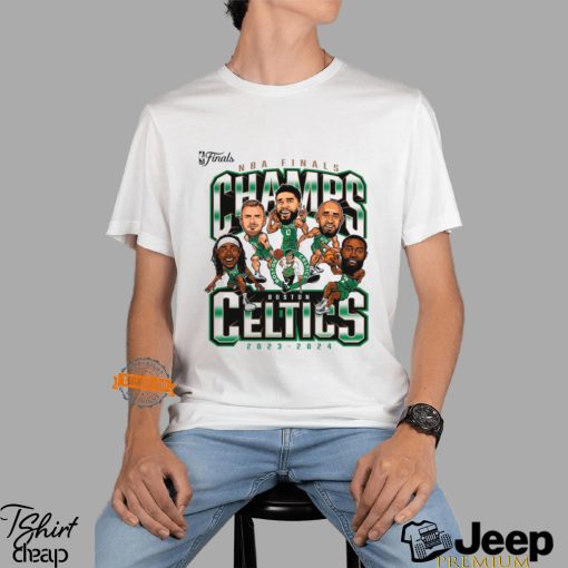 Boston Celtics Fanatics 2024 NBA Finals Champions Pull Up Jumper Caricature T Shirt