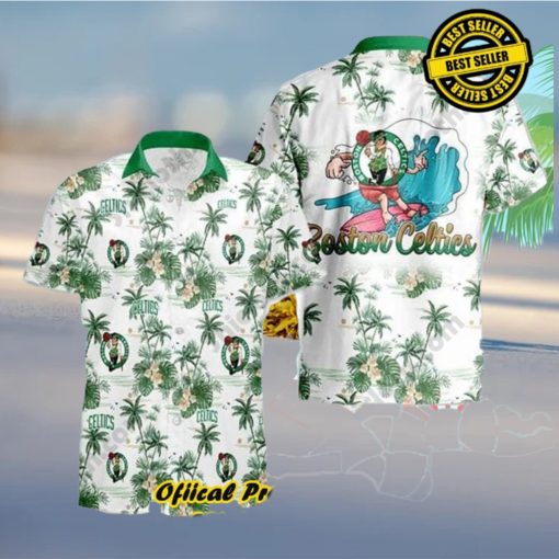 Boston Celtics Hawaiian Shirt Tropical Flower Pattern Best Basketball Gift