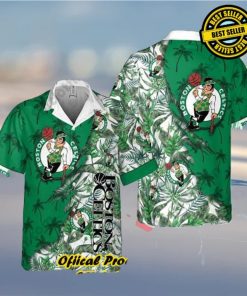 Boston Celtics Hawaiian Shirt Tropical Flowers Summer Holiday Gift