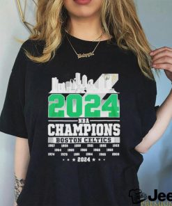 Boston Celtics NBA Champions 2024 City Skyline 18 Times World Champ Shirt