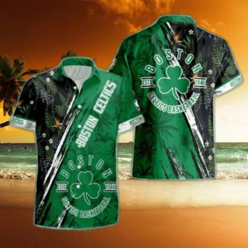 Boston Celtics NBA Champions Floral Pattern Print Hawaiian Set