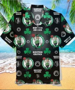 Boston Celtics NBA Team Black Hawaiian Shirt