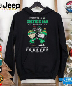 Boston Celtics Snoopy and Charlie Brown forever not just when we win T shirt