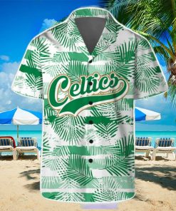 Boston Celtics Summer Hawaii Team Shirt Pattern Leaves Tropical Hawaiian Shirts And Beach Shorts