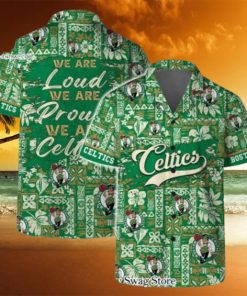 Boston Celtics Team Logo Pattern Classic Hawaiian Set