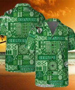 Boston Celtics Team Logo Tropical Pattern Hawaiian Set