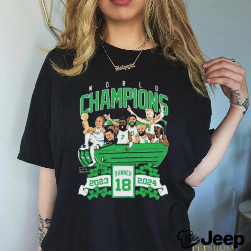 Boston Celtics World Champions Banner 18 2023 2024 shirt