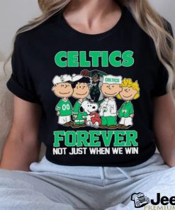 Boston Celtics X Peanuts Characters Forever Not Just When We Win Shirt