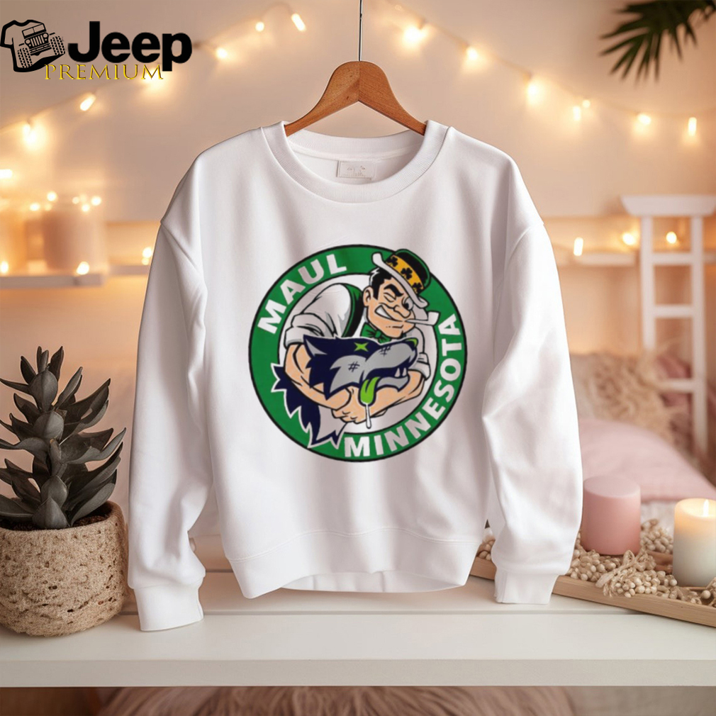 Boston Celtics maul Minesota Timberwolves logo shirt