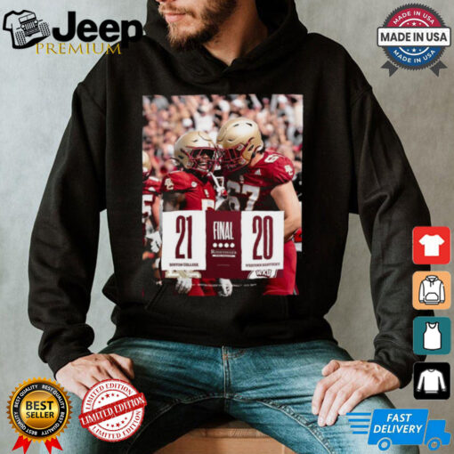 Boston College wins 21 20 Western Kentucky Football 2024 Gameday Final Score T Shirt