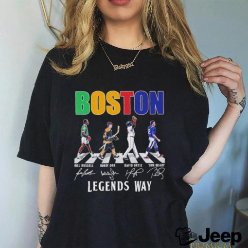 Boston Legends way Abbey Road Bill Russell Bobby Orr David Ortiz shirt