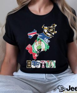 Boston Map Sports Teams Red Sox, Celtics, Patriots And Bruins Shirt