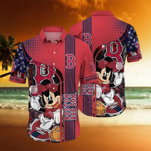 Boston Red Sox MLB Bright 3D Hawaiian Shirt For Men Women