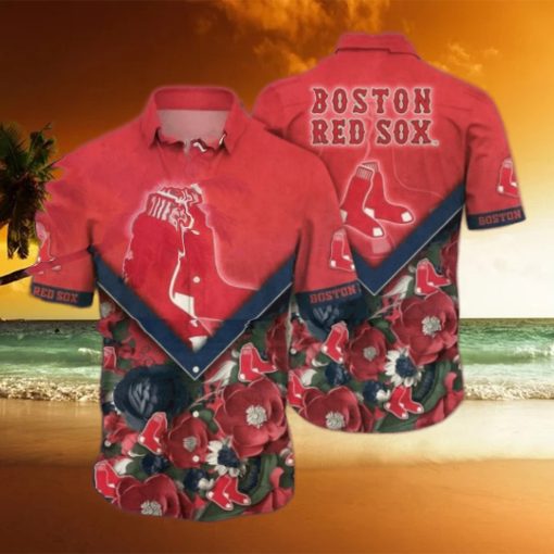 Boston Red Sox MLB Flower Aloha Hawaiian Shirt