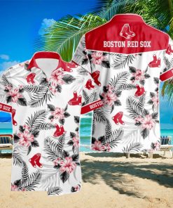 Boston Red Sox Tropical Floral Logo Hawaiian Shirt