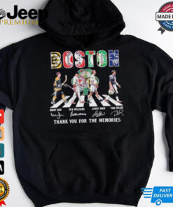 Boston Sports Teams Players Abbey Road Thank You For The Memories Signatures Shirt