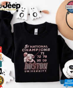 Boston University Hockey 5x National Champions Shirt