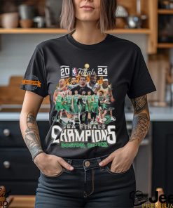 Boston celtics finals became nba champions fan signatures 2024 shirt