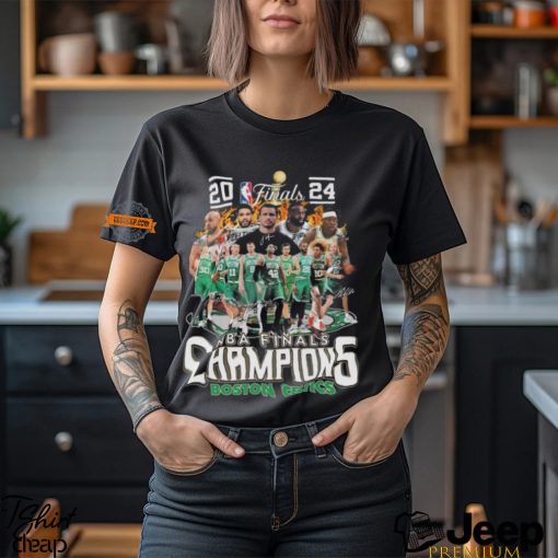 Boston celtics finals became nba champions fan signatures 2024 shirt