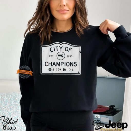 Boston sports city of champions est 1630 shirt