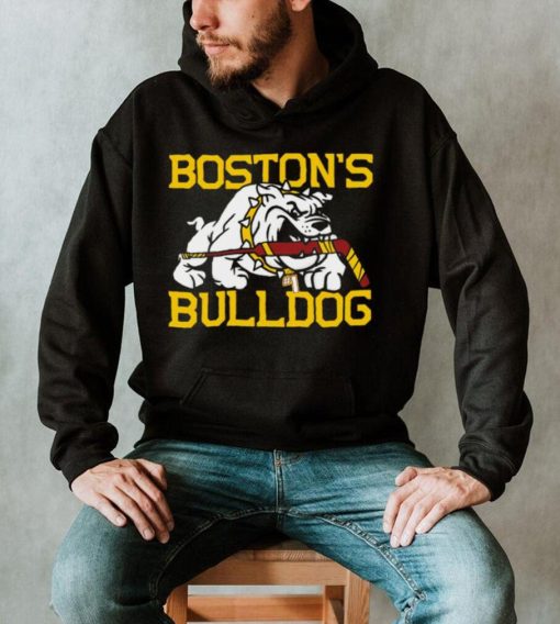 Boston’s Bulldogs hockey mascot cartoon 2024 shirt