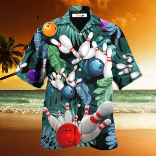 Bowling Tropical Leaf I’m So Happy Hawaiian Shirt