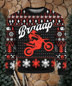 Braaap Moto Red Version Ugly Christmas Sweater